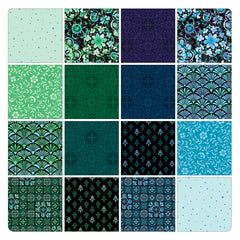 Blooming Crystals 10" Precut Fabric Squares by Laura Coia for Benartex