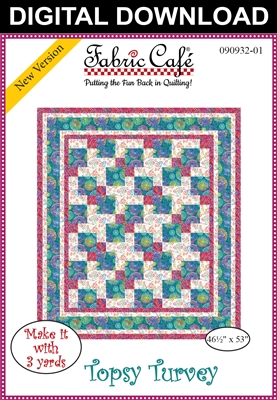 Topsy Turvey Downloadable 3-Yard Quilt Pattern