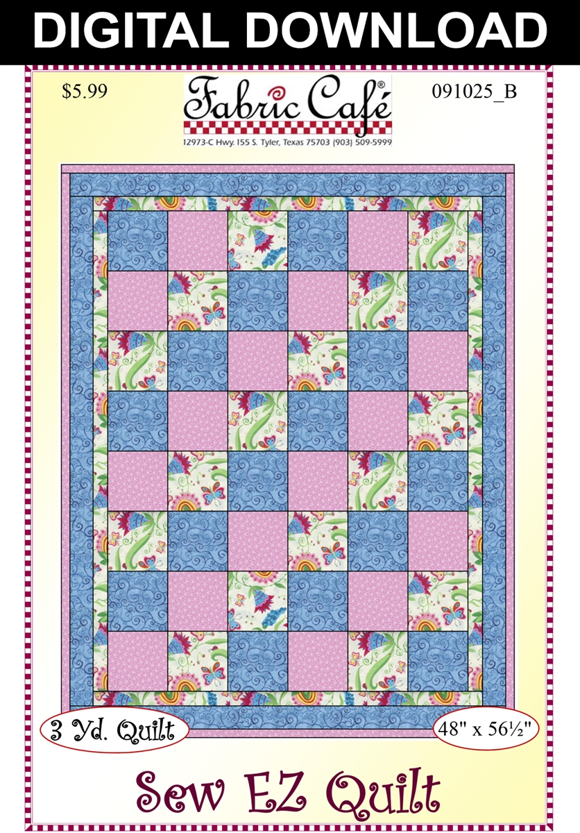 Sew Quick Quilt Pattern by Fabric Cafe 850029306436 - Quilt in a
