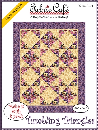 Tumbling Triangles 3 Yard Quilt Pattern