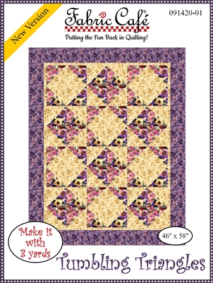 Tumbling Triangles 3 Yard Quilt Pattern