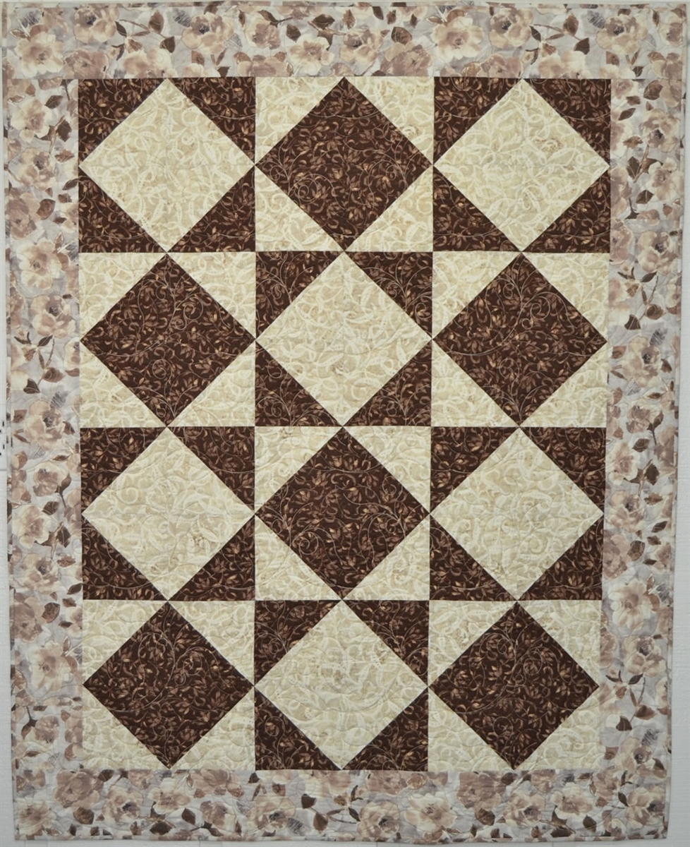 Tumbling Triangles 3 Yard Quilt Pattern