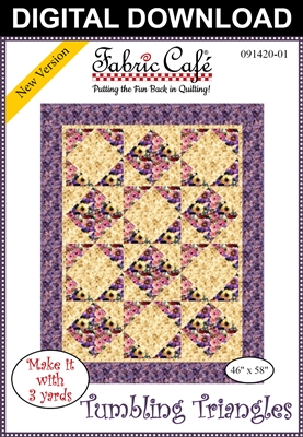 Tumbling Triangles Downloadable 3 Yard Quilt Pattern