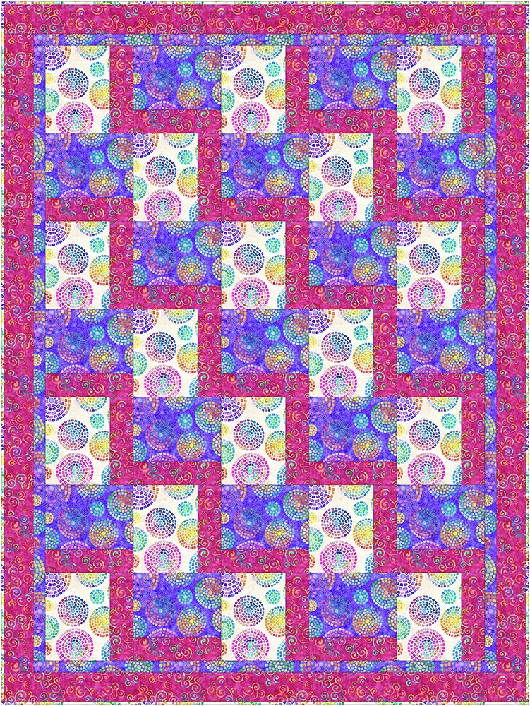 Stepping Up Downloadable 3 Yard Quilt Pattern