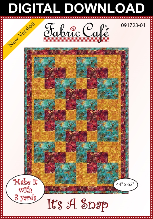 It s A Snap Downloadable 3 Yard Quilt Pattern