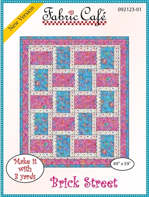 3-Yard Quilt Pattern: HEARTLAND by Fabric Café. Make an easy 3-yard quilt.  Fabric Bundles available.