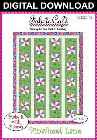 Pinwheel Lane Downloadable 3-Yard Quilt Pattern