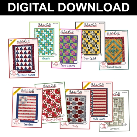 Fabric Cafe Quilt Pattern Brick Street Make it with 3 yards! 43x57