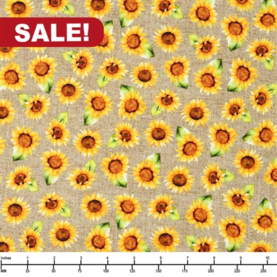 P&B-Textiles-Sunflower-Field-SFIE-04789-NE - By The Yard