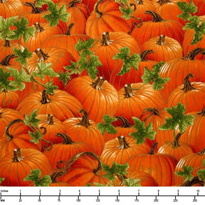 Benartex Harvest Pumpkins 14041 M80 - 22-inch EOB Special