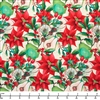 QT Fabrics PEPPERMINT CHRISTMAS POINSETTIA & FRUIT E 1649 29660 E 15O - 32-inch EOB Special