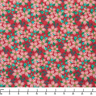 QT Fabrics PEPPERMINT CHRISTMAS PEPPERMINT FLORAL R 1649 29662 R 15O - 22-inch EOB Special