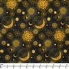 Blank Quilting Celestial Moons Suns and Stars Galaxy Charcoal 3282 95 - 22-inch EOB Special