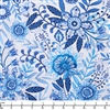 Wilmington Blooming Blue Large Floral All Over White 3017 27689 141 - 32-inch EOB Special