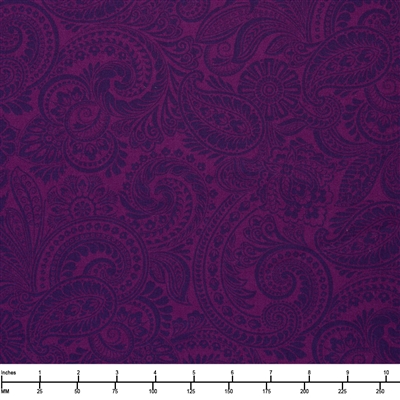 Benartex Flower Festival 2 Paisley Purple 42566 68 - 32-inch EOB Special