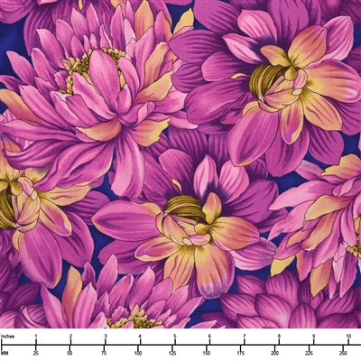 Benartex Flower Festival 2 Dahlia Purple 0425266B - 22-inch EOB Special