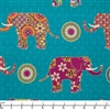 Benartex Return to Hope Elephant Wonder Teal 13313M84B - 32-inch EOB Special