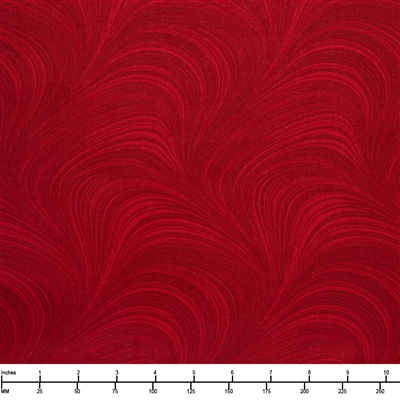 Benartex Wave Texture Basic Medium Red 0296615B - 32-inch EOB Special