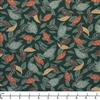 QT Fabrics Frond Nouveau Tossed Leaves Spruce 2600 30101 G - 22-inch EOB Special