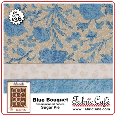 Blue Bouquet - 3 Yard Quilt Kit