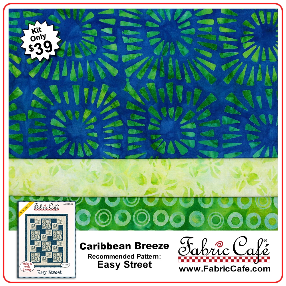 Caribbean Breeze 3 Yard Quilt Kit - Last Chance!