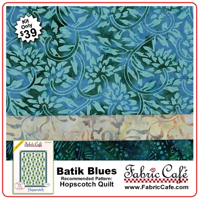 Batik Blues - 3 Yard Quilt Kit