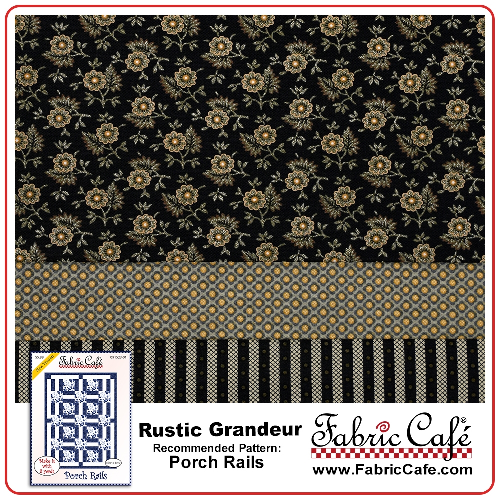 Porch Rails Pattern - 3-yard Quilt - Fabric Cafe