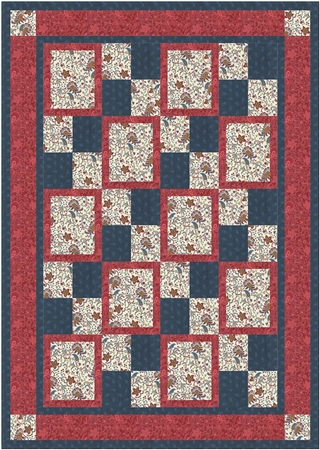 3 Yard Quilt Kit Includes Binding - Floral Happy Chance – Thimbles Quilts
