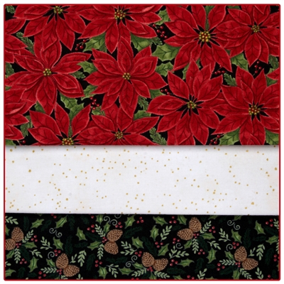 Poinsettia Holidays - 3 Yard Quilt Kit