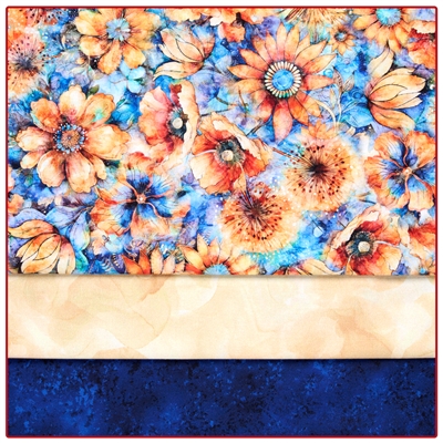 Sunset Blooms 3-Yard Quilt Kit