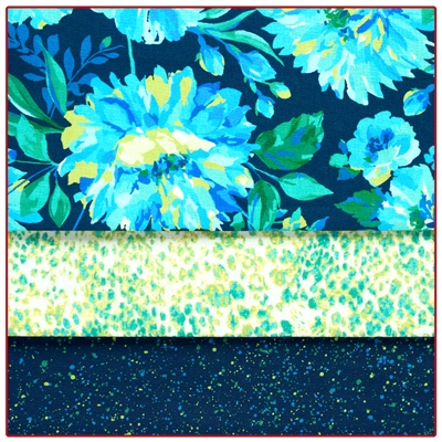 Blue Blooms - 3-Yard Quilt Kit