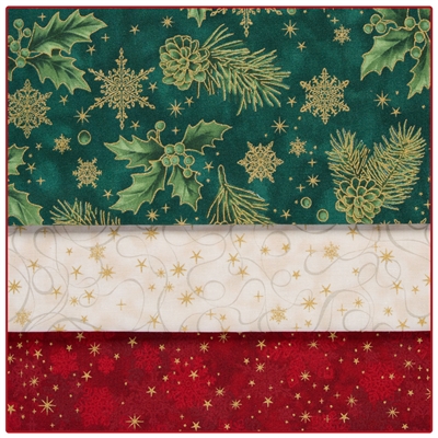 Holiday Trimmings - 3-Yard Quilt Kit