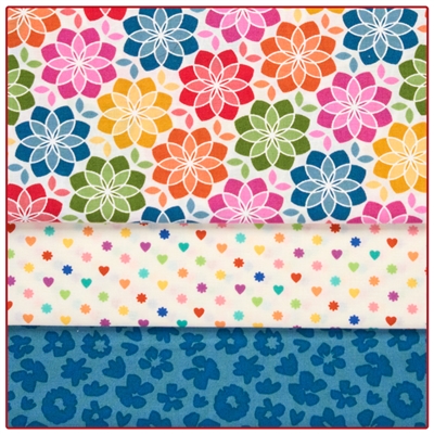 Zinnia Rainbow 3-Yard Quilt Kit