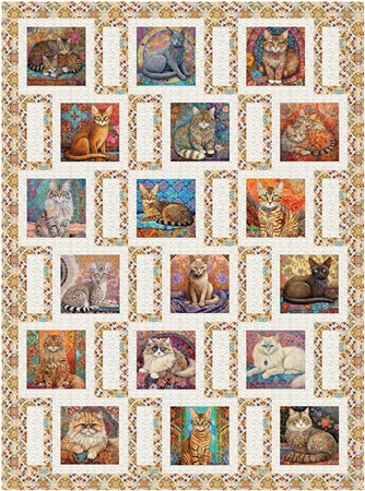 Quilt Room Kitties Panel Quilt Kit