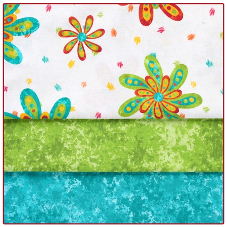 Twirling Florals - 3 Yard Quilt Kit