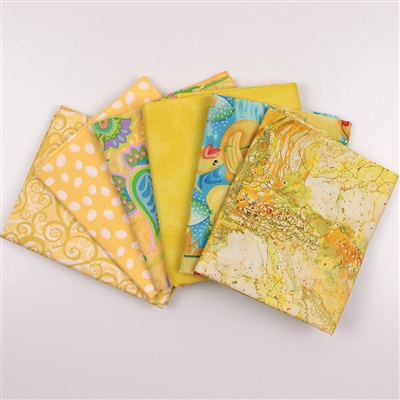 Fat Quarter Fabric Stash Builder - Yellow